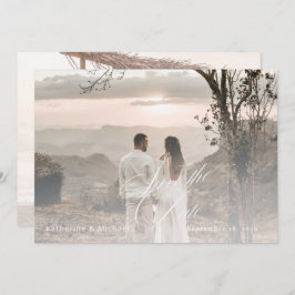 Romantische Script Calligrafy Add Foto Wedding Ger Save The Date