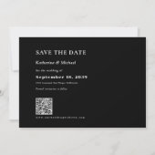 Romantische Script Calligrafy Add Foto Wedding Save The Date (Rückseite)