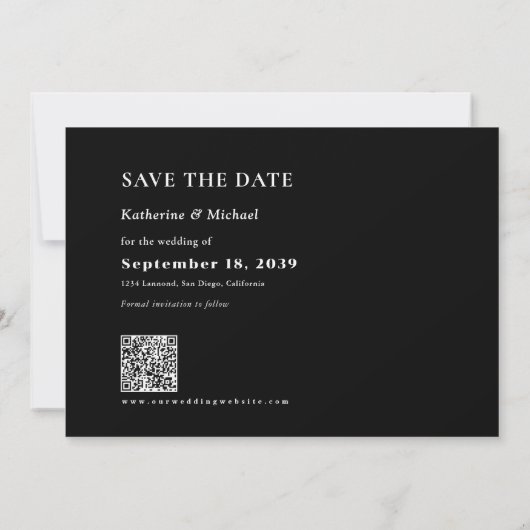 Romantische Script Calligrafy Add Foto Wedding Save The Date (Rückseite)