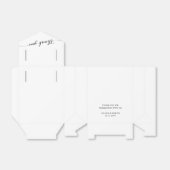 Romantische Script Calligraphy Black & White Weddi Geschenkschachtel (Ungefaltet)