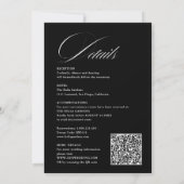 Romantische Script Calligraphy&Details QRcode Wedd Einladung (Rückseite)
