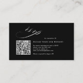 Romantische Script Calligraphy QR Code Wedding RSV Begleitkarte (Vorderseite)