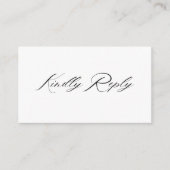 Romantische Script Calligraphy QR Code Wedding RSV Begleitkarte (Vorderseite)