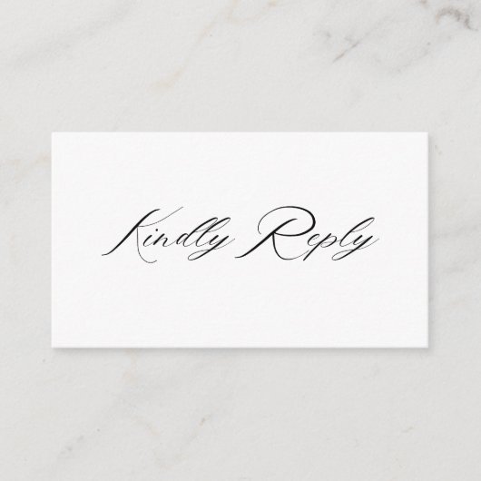 Romantische Script Calligraphy QR Code Wedding RSV Begleitkarte (Vorderseite)
