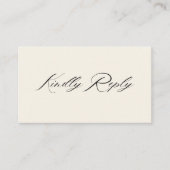 Romantische Script Calligraphy QR Code Wedding RSV Begleitkarte (Vorderseite)