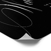 Romantische Script Calligraphy Wedding Welcome Sig Poster (Ecke)