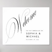 Romantische Script Calligraphy Wedding Welcome Sig Poster (Vorne)