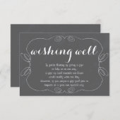 Romantische Script Chalkboard Wünschensonde Begleitkarte (Vorne/Hinten)