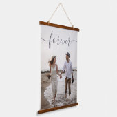 Romantische Script Custom Wedding Foto Leinwand Wandteppich Mit Holzrahmen (Gewinkelt)