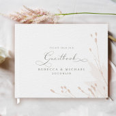 Romantische Script Foto Blush Wassercolor Hochzeit Gästebuch