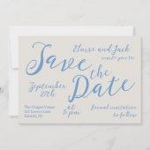 Romantische Script-Hochzeit speichern Sie die Datu Save The Date (Vorderseite)