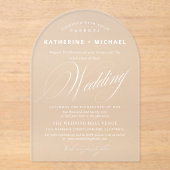 Romantische Script-Kalligrafie Einfache & schicke  Acryleinladungen (Vorderseite)