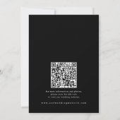 Romantische Script-Kalligrafie QR-Code Hochzeit Save The Date (Rückseite)