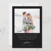 Romantische Script-Multiple-Foto-Hochzeit Dankeskarte (Rückseite)