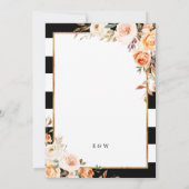 Romantische Script Terracotta Floral Wedding Einladung (Rückseite)