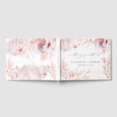 Romantische Seashells Corals Underwater Life Weddi Gästebuch (Voll)