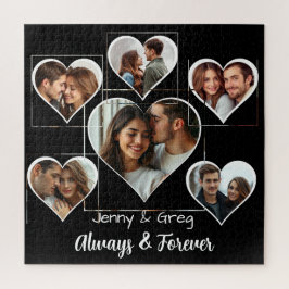 Romantische Sechs-Fotovorlage Puzzle