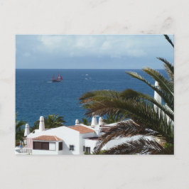 Romantische Seelandschaft mit Palme Postkarte