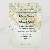 Romantische Seelenhochzeit Grüne Blumenhochzeit Einladung (Vorne/Hinten)