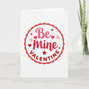 Romantische 'Sei Mein' Valentinstagskarte Karte
