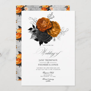 Romantische Shabby-Chic Gothic Floral Einladung