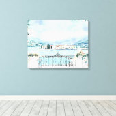 Romantische Sicht auf den Comer See Leinwanddruck (Insitu (Holzboden))