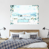Romantische Sicht auf den Comer See Leinwanddruck (Insitu (Schlafzimmer))