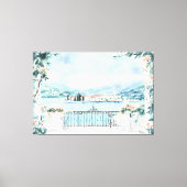 Romantische Sicht auf den Comer See Leinwanddruck (Vorderseite)