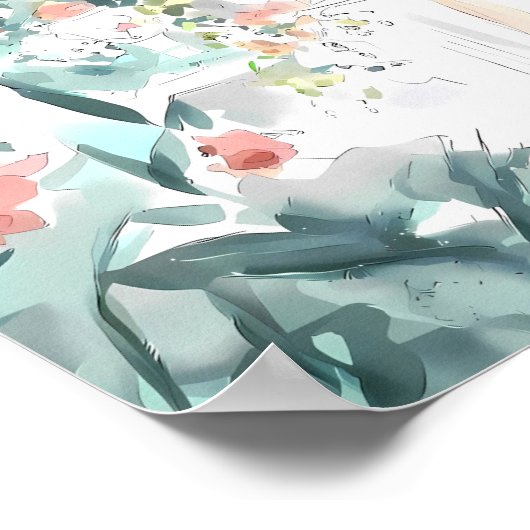 Romantische Sicht auf den Comer See Poster (Ecke)