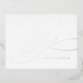 Romantische Silber Foil Wedding Meal Option UAWG Folie Einladungspostkarte (Vorderseite)