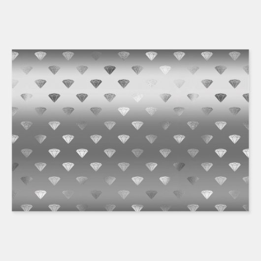 Romantische Silberblume Geschenkpapier Set (Vorderseite 3)