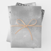 Romantische Silberblume Geschenkpapier Set (Beispiel)