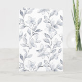 Romantische Silberblume Karte (Rückseite)