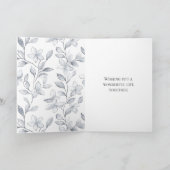 Romantische Silberblume Karte (Innenseite)