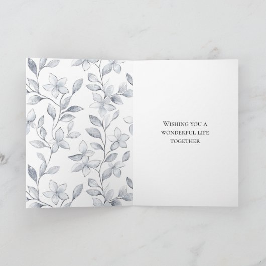 Romantische Silberblume Karte (Innenseite)