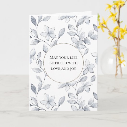 Romantische Silberblume Karte (Gelbe Blume)