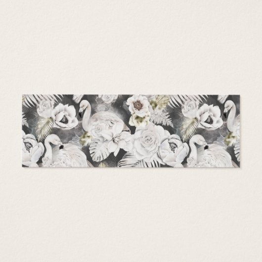 romantische Silberblumenkarte (Rückseite)