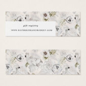 romantische Silberblumenkarte (Vorne & Hinten)