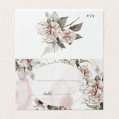 Romantische Silberblüte Blumenkarte (Außenseite Aufgefaltet)