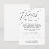 Romantische Silberkalligrafiekarte Begleitkarte (Vorne/Hinten)