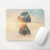 Romantische Silhouette der Natur Mousepad (Mit Mouse)
