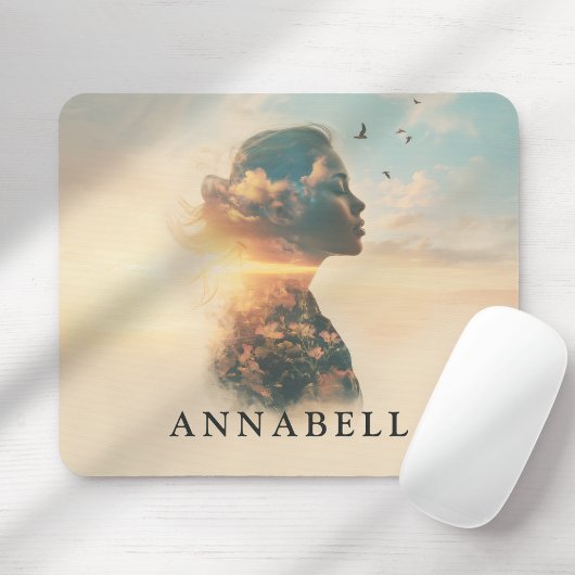 Romantische Silhouette der Natur Mousepad