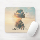 Romantische Silhouette der Natur Mousepad (Mit Mouse)