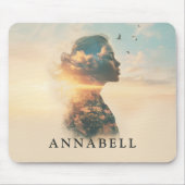 Romantische Silhouette der Natur Mousepad (Vorne)
