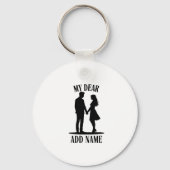 Romantische Silhouette Duo mit dramatischer Art Vi Schlüsselanhänger (Rückseite)