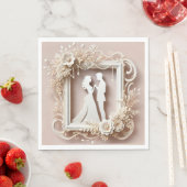 Romantische Silhouette eines Paares Serviette (Beispiel)