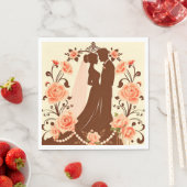 Romantische Silhouette eines Paares Serviette (Beispiel)