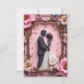 Romantische Silhouette Hochzeitszene Einladung (Vorderseite)