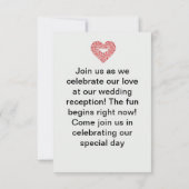 Romantische Silhouette Hochzeitszene Einladung (Rückseite)