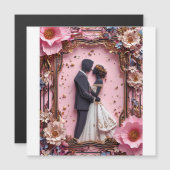 Romantische Silhouette Hochzeitszene Magneteinladung (Vorne/Hinten)